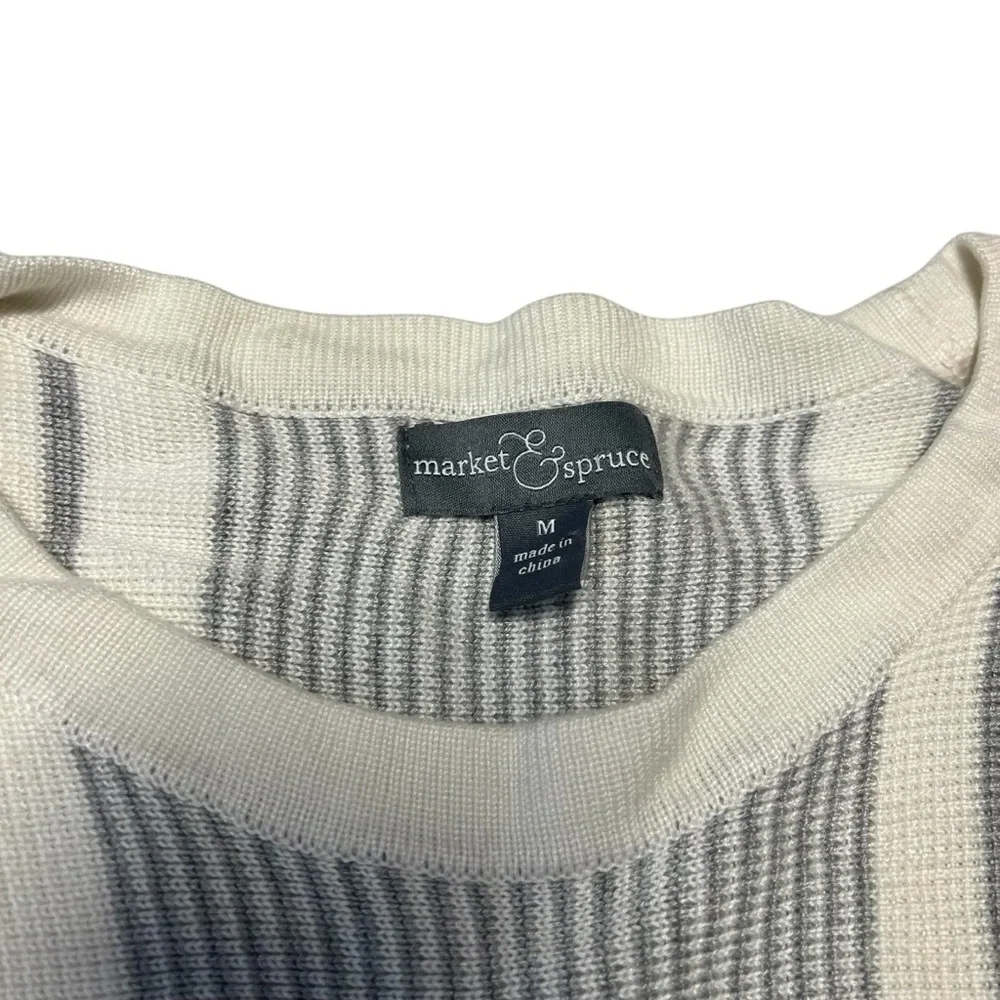 Market & Spruce - Womens Viscose Striped Sweater Sz. Medium